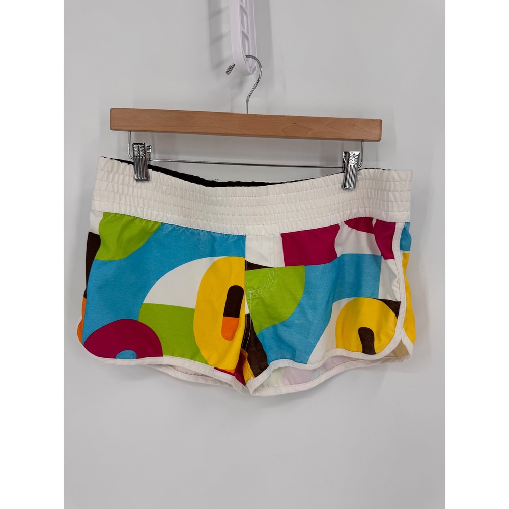 Roxy Boardshorts Juniors 7 Multicolor Vintage Y2K Geometric Surf Swim Shorts‎